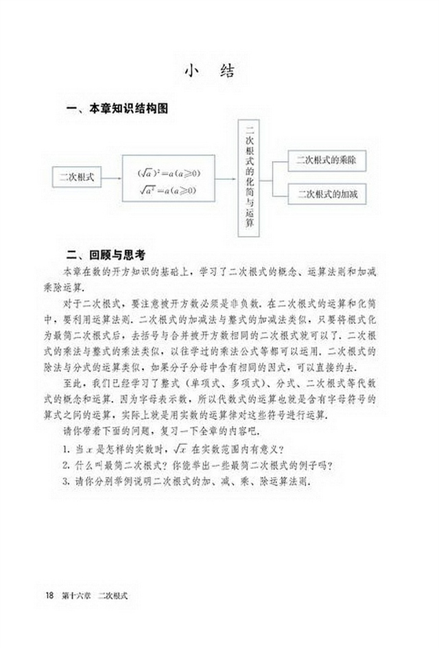部编版八年级数学下册小结
