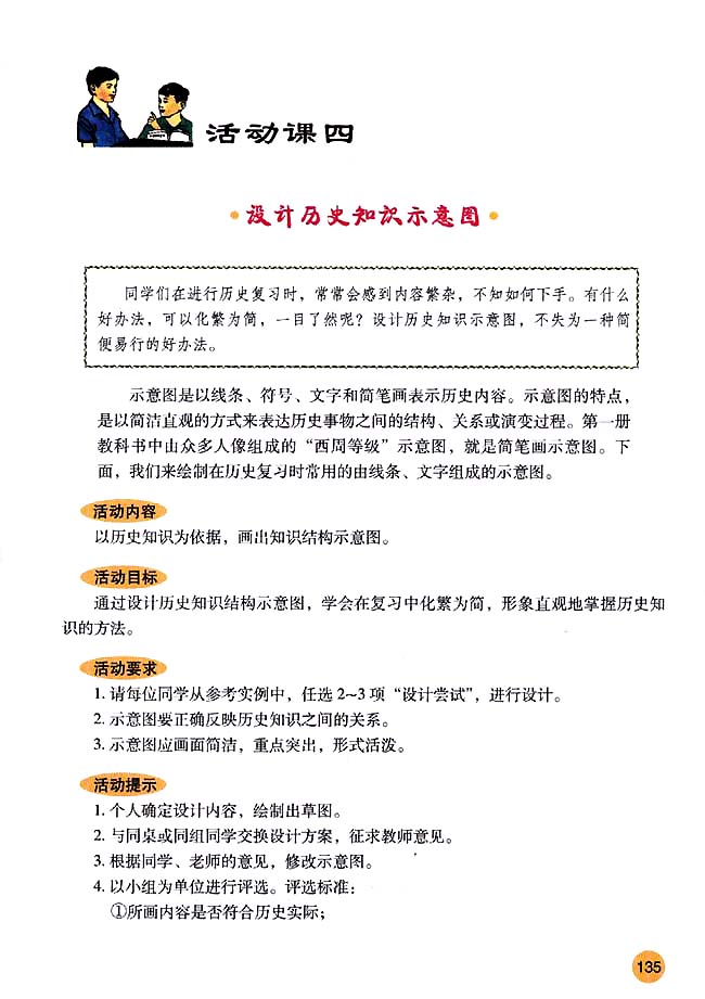 活动课四 设计历史知识示意图_人教版七年级历史下册课本